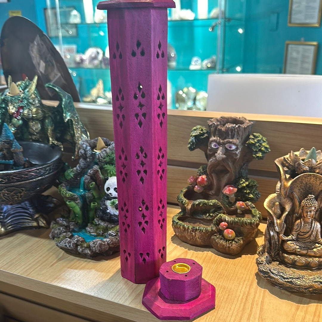 Pink Stand-up Coffin Incense Burner