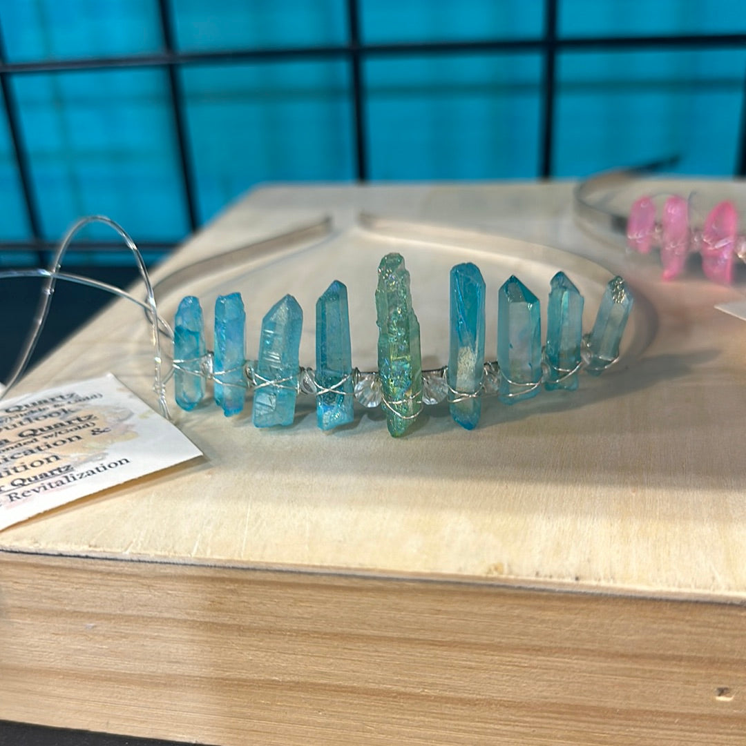 Aura Quartz Crystal Crown
