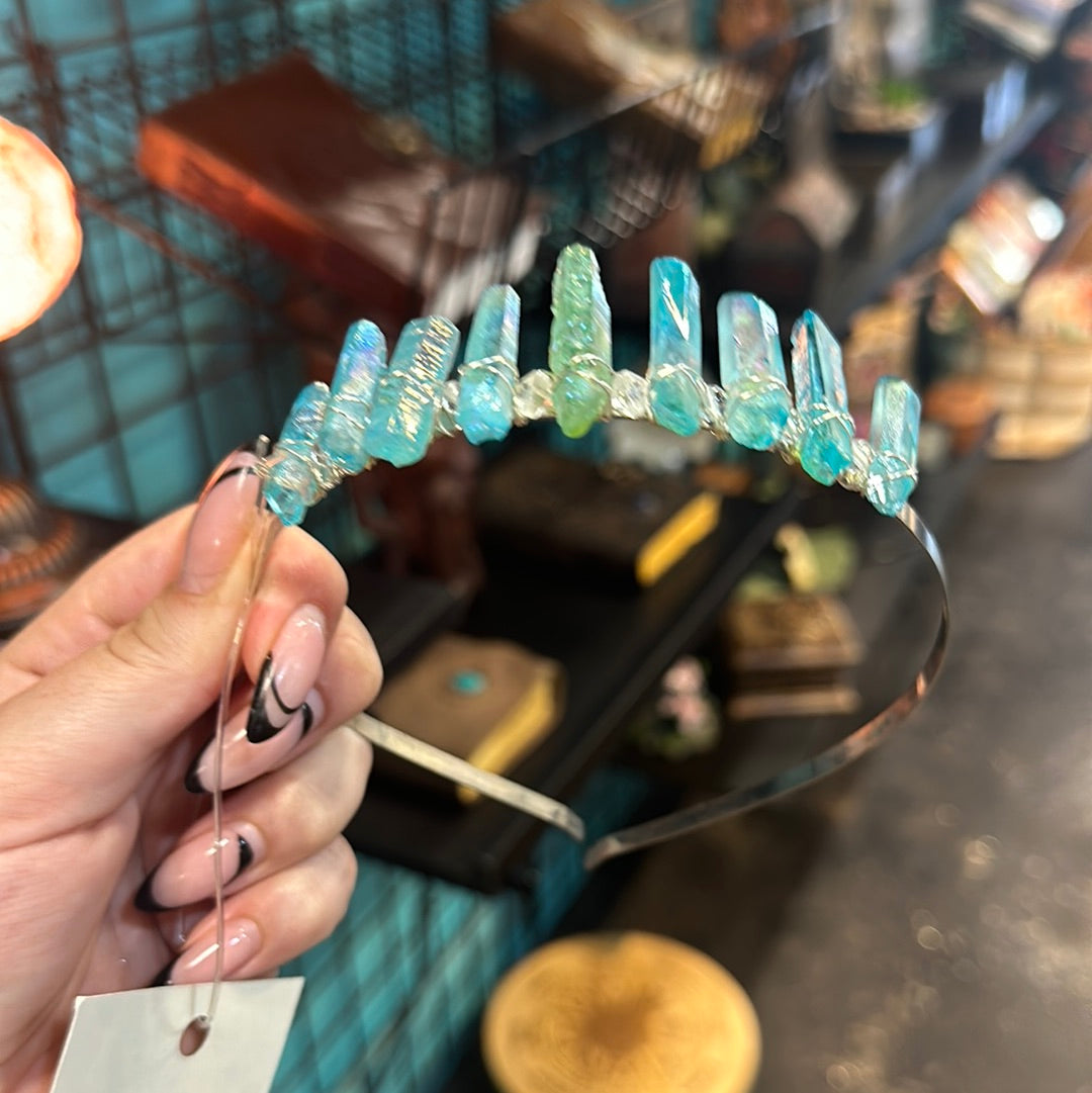 Aura Quartz Crystal Crown