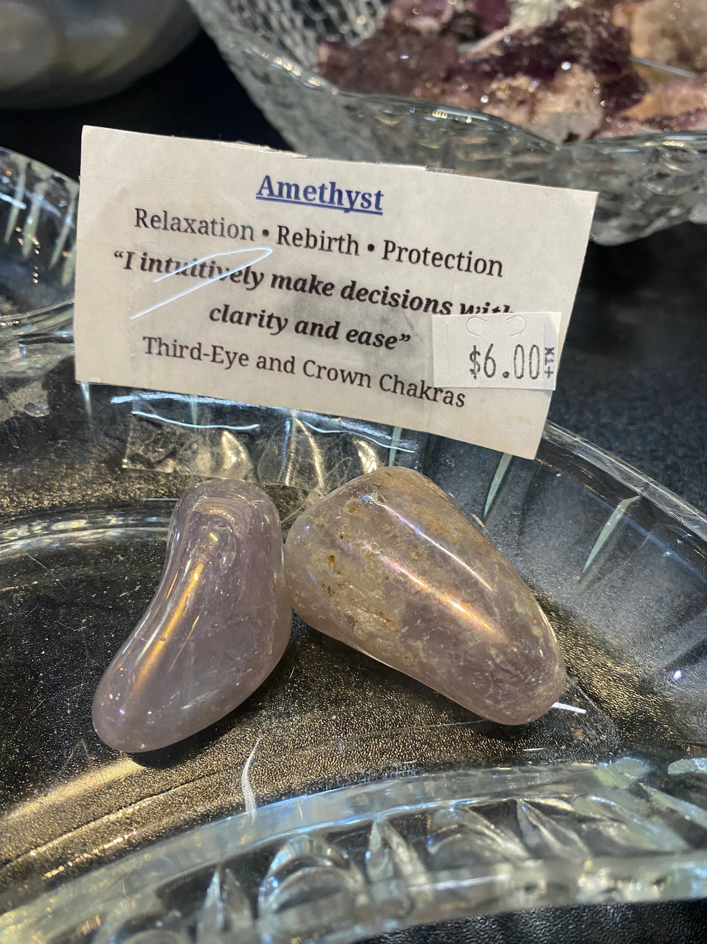 Angel Aura Amethyst tumbled