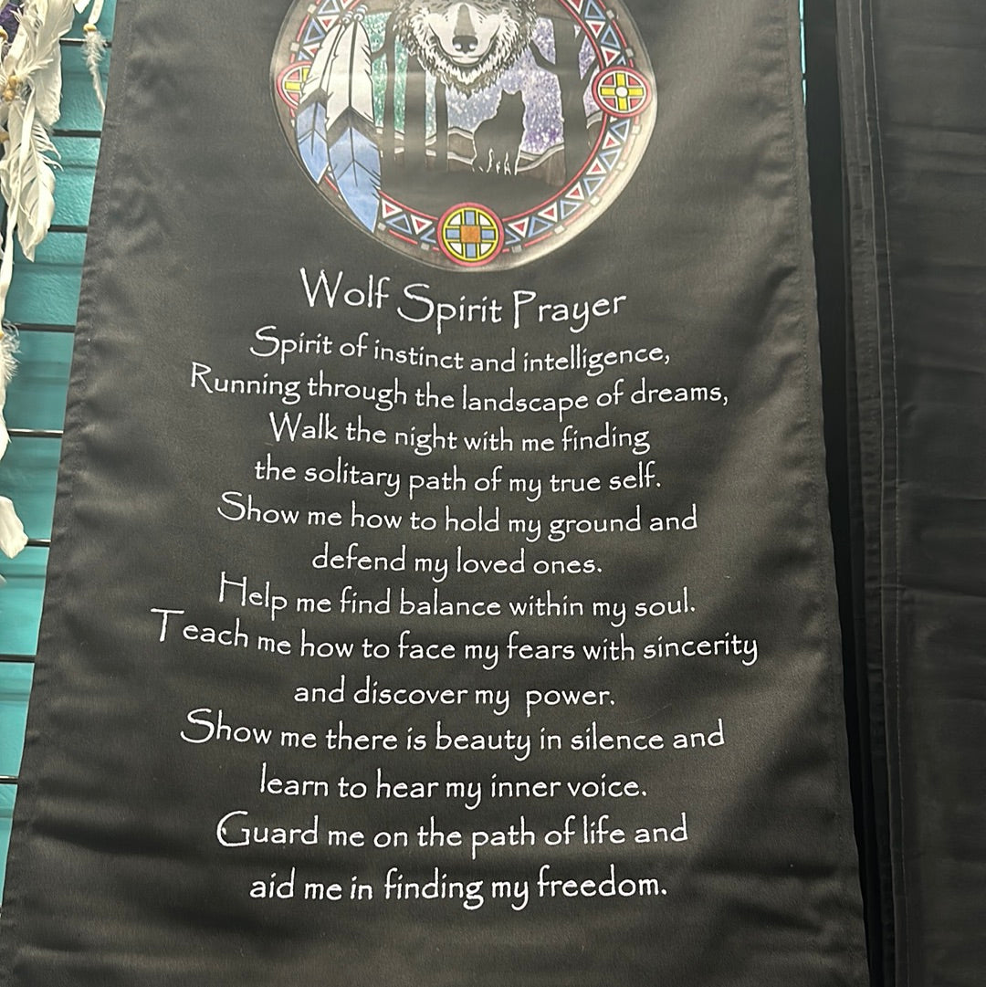 Wolf Spirit Prayer Banner