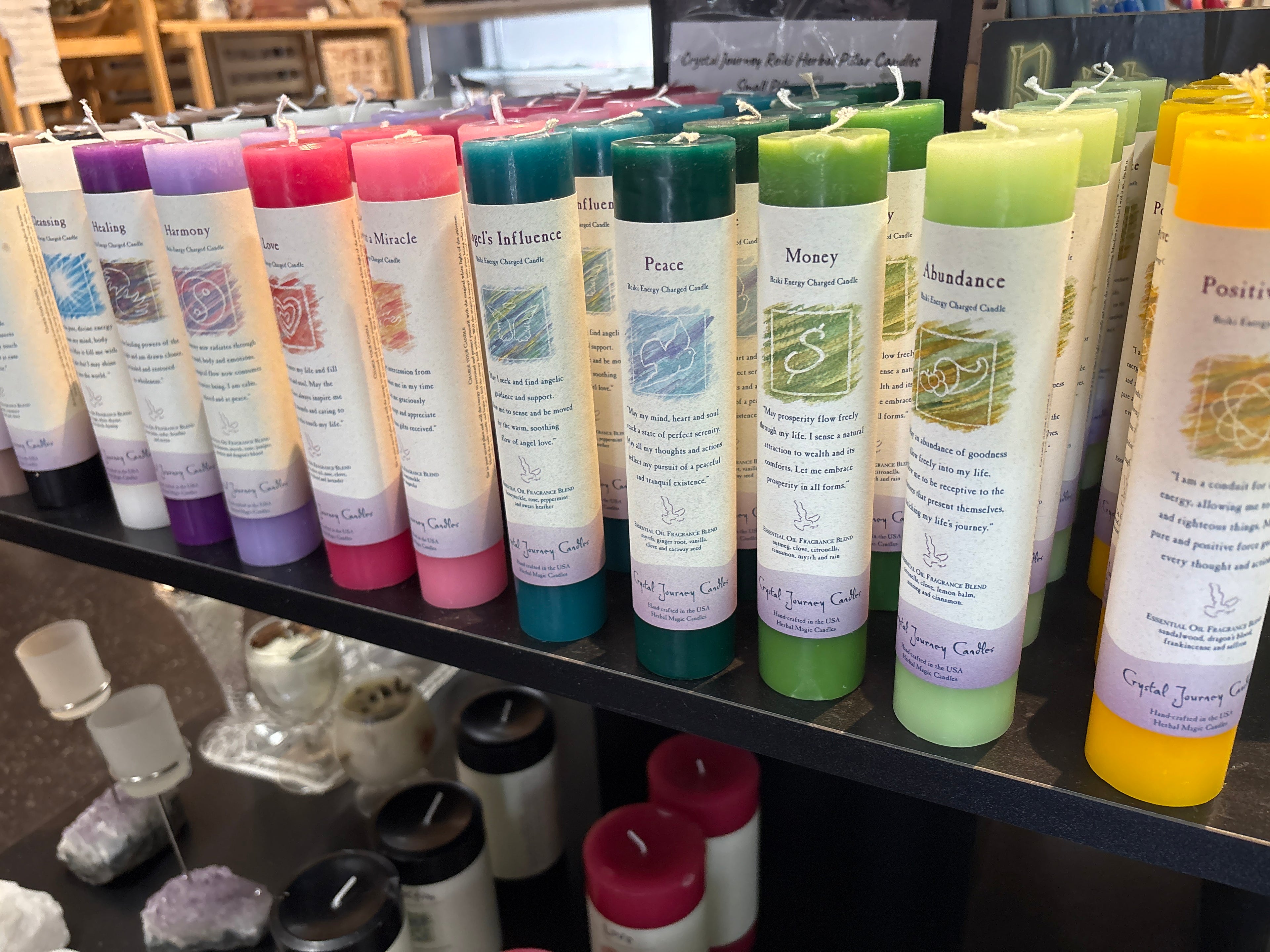 Crystal Journey Reiki Pillar Candles