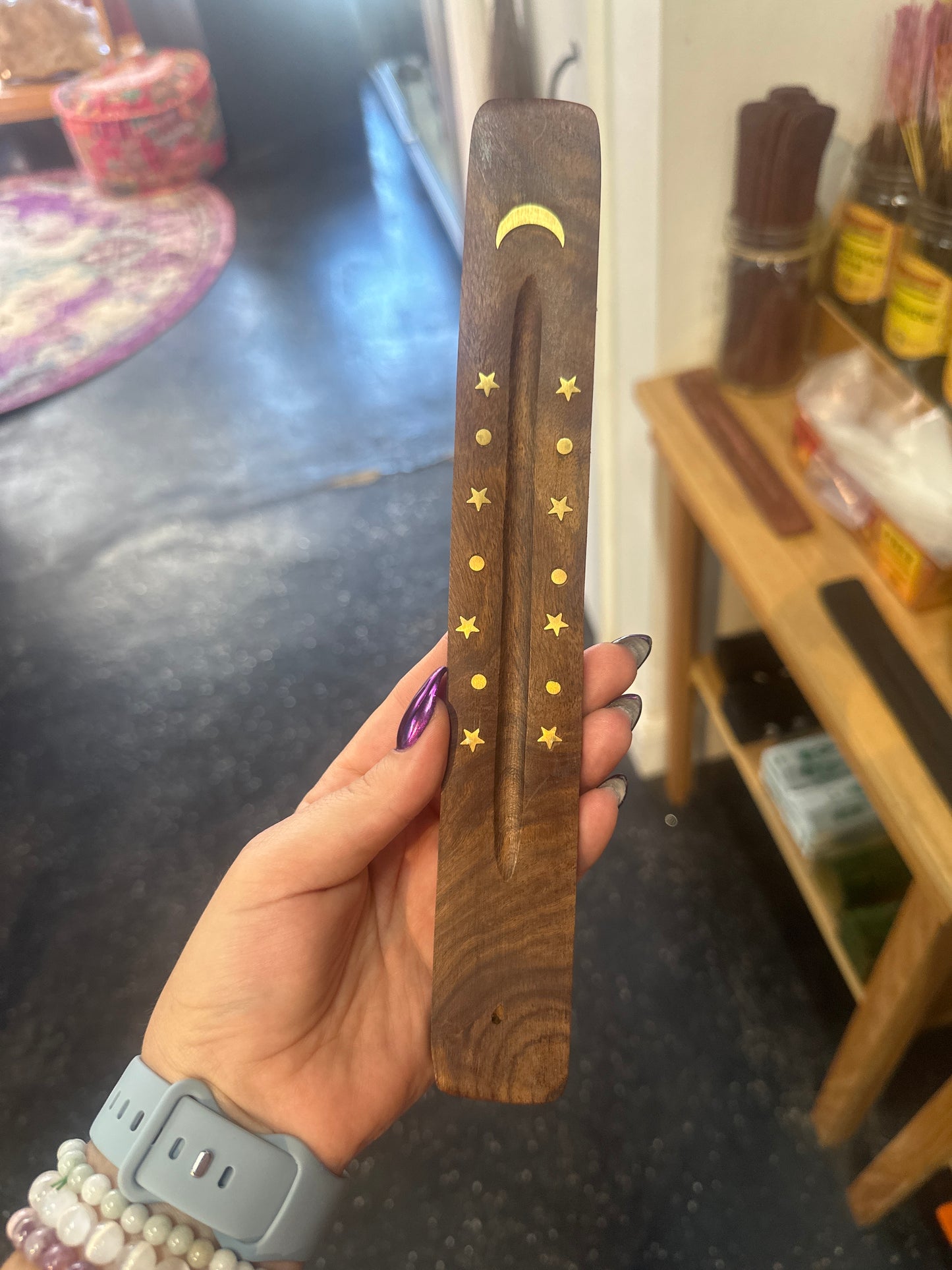 Wood Incense Holder