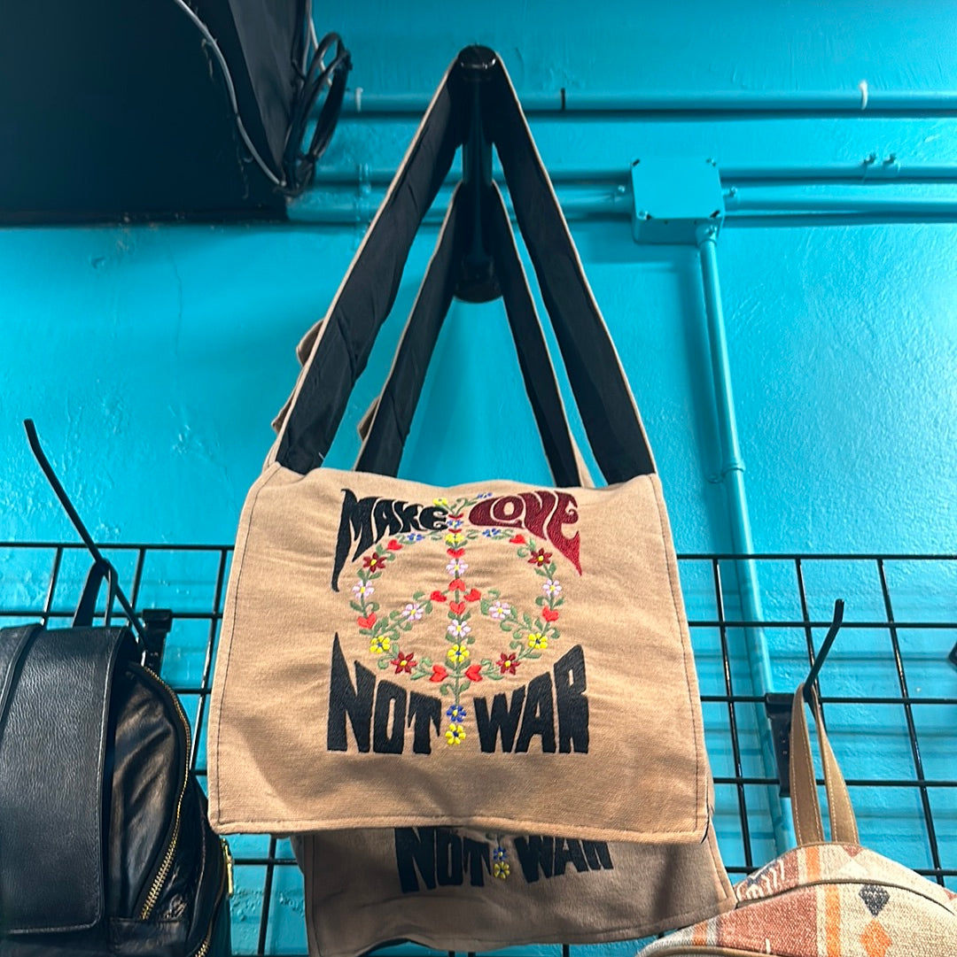 Make Love Not War shoulder bag