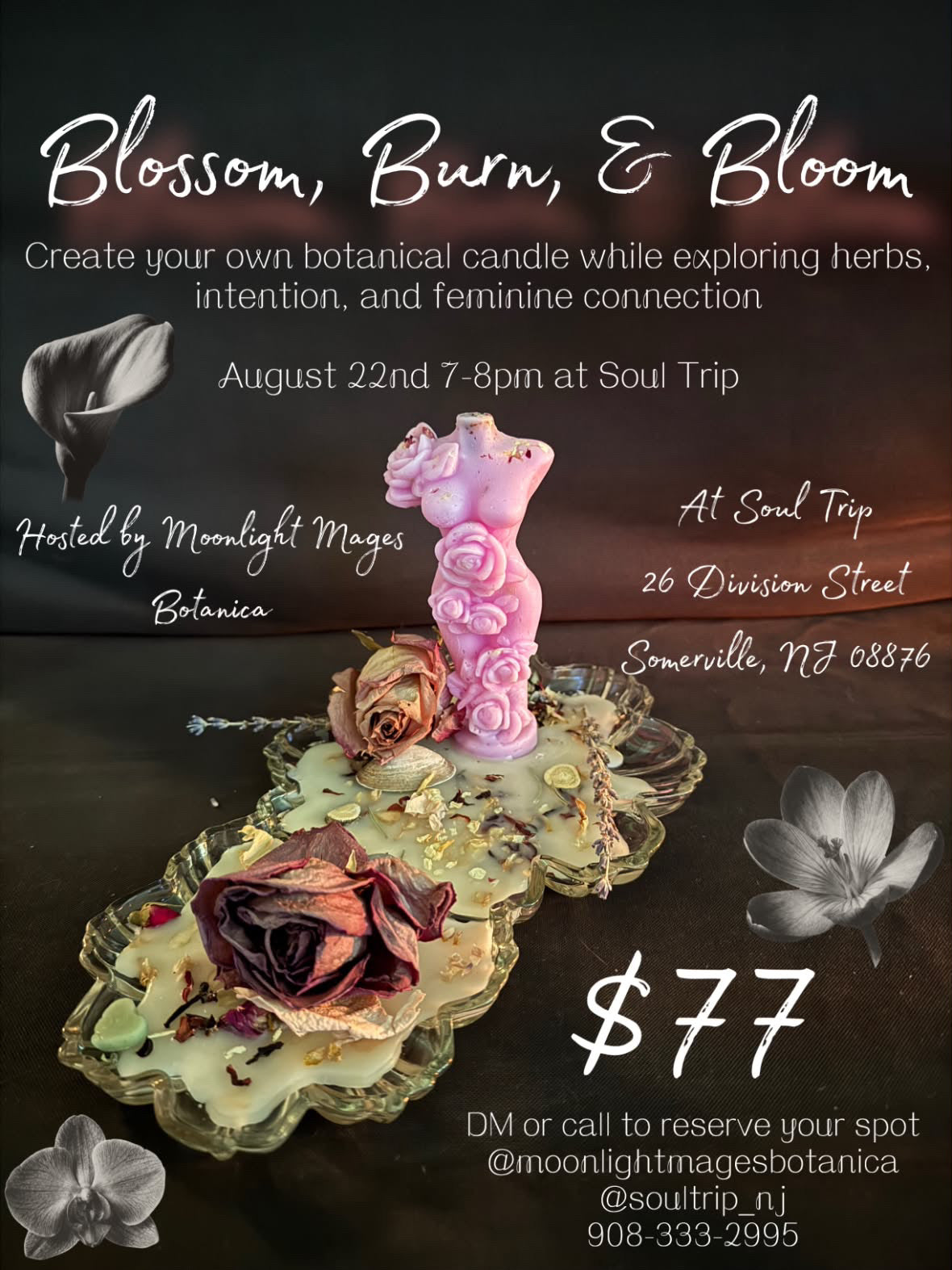 Botanical Candle Making Workshop 8/22