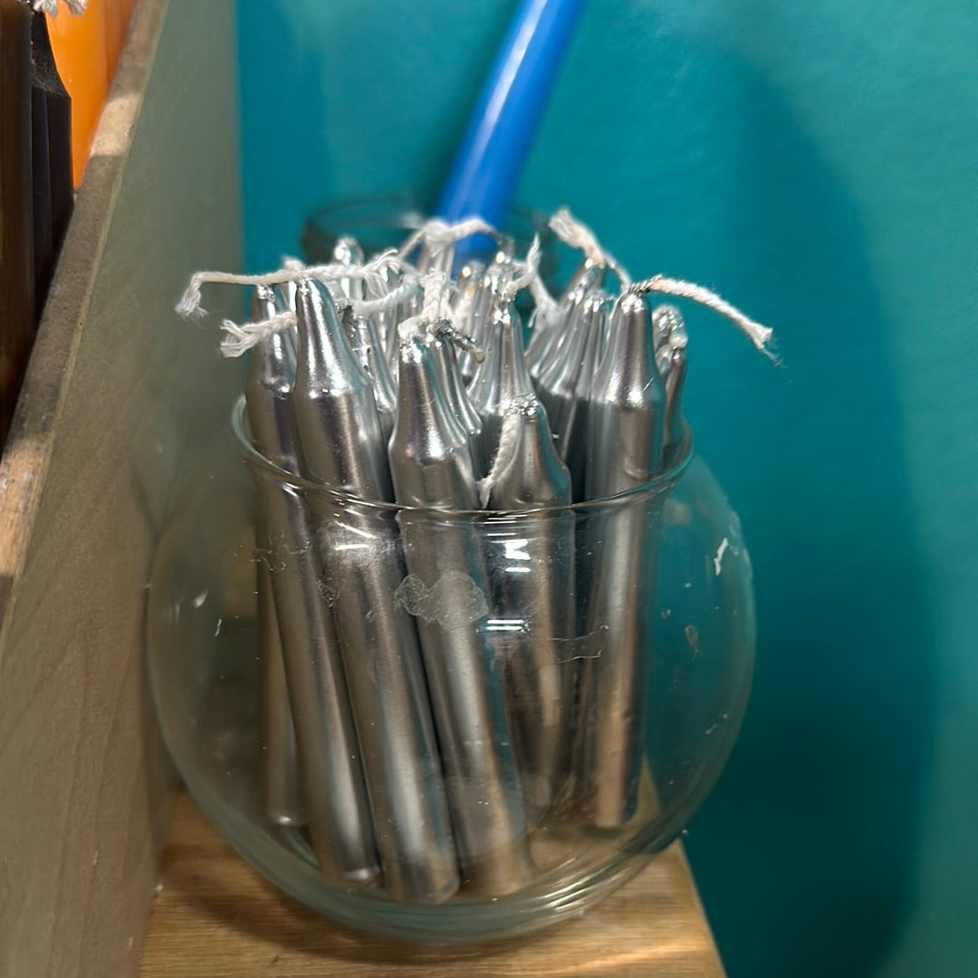 Mini Ritual Candles - Silver