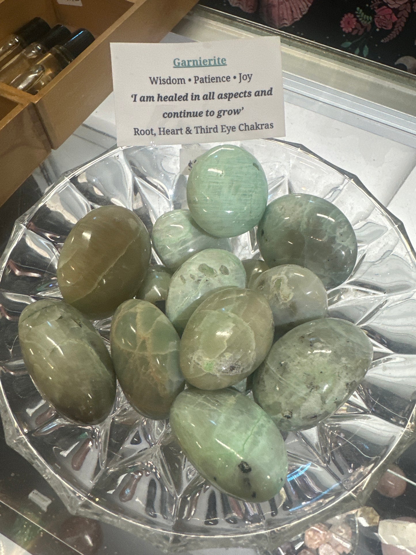 Garnierite (Green Moonstone) Palm Stone