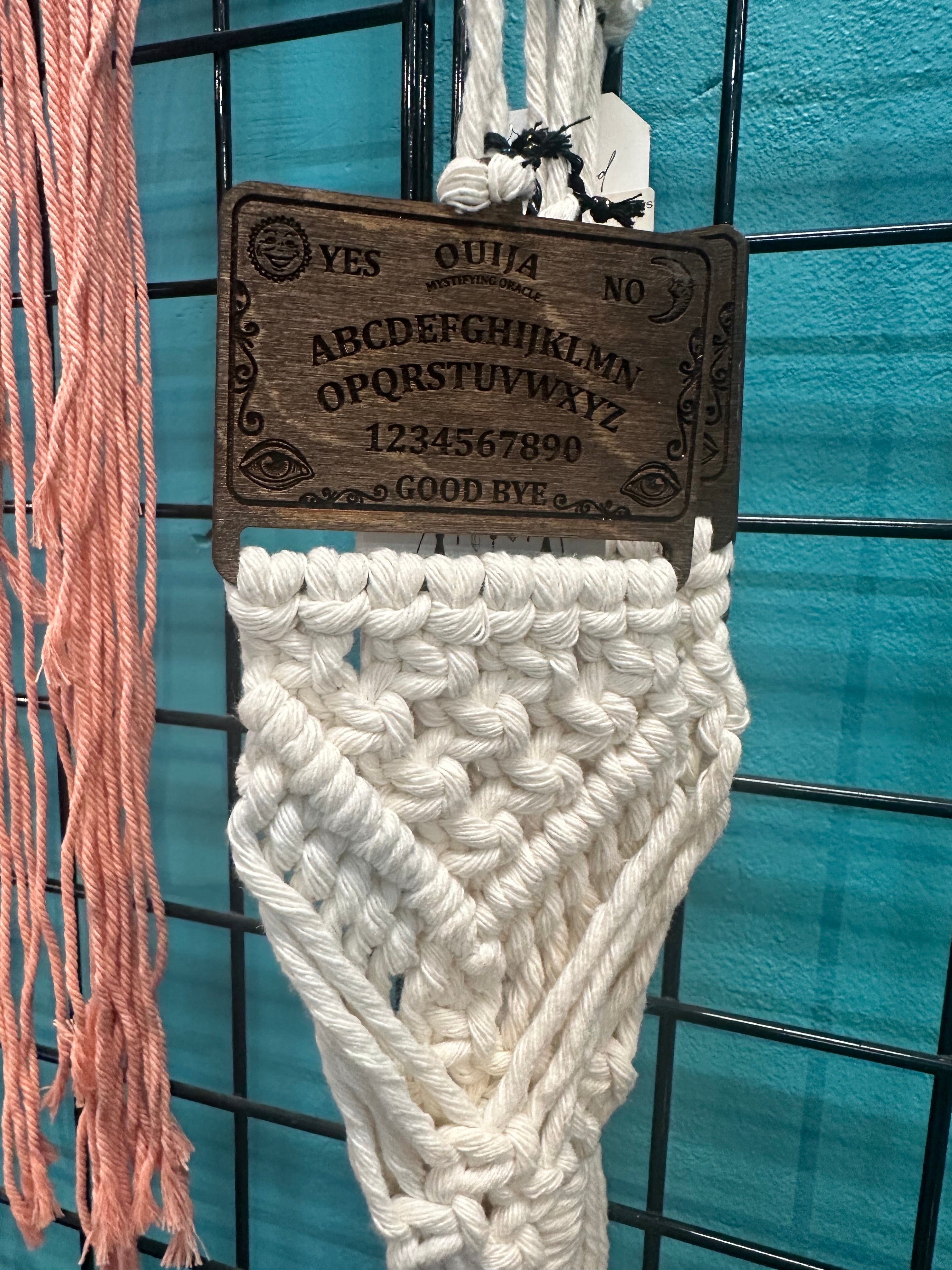 Ouija Air Plant & Crystal Holder Macrame