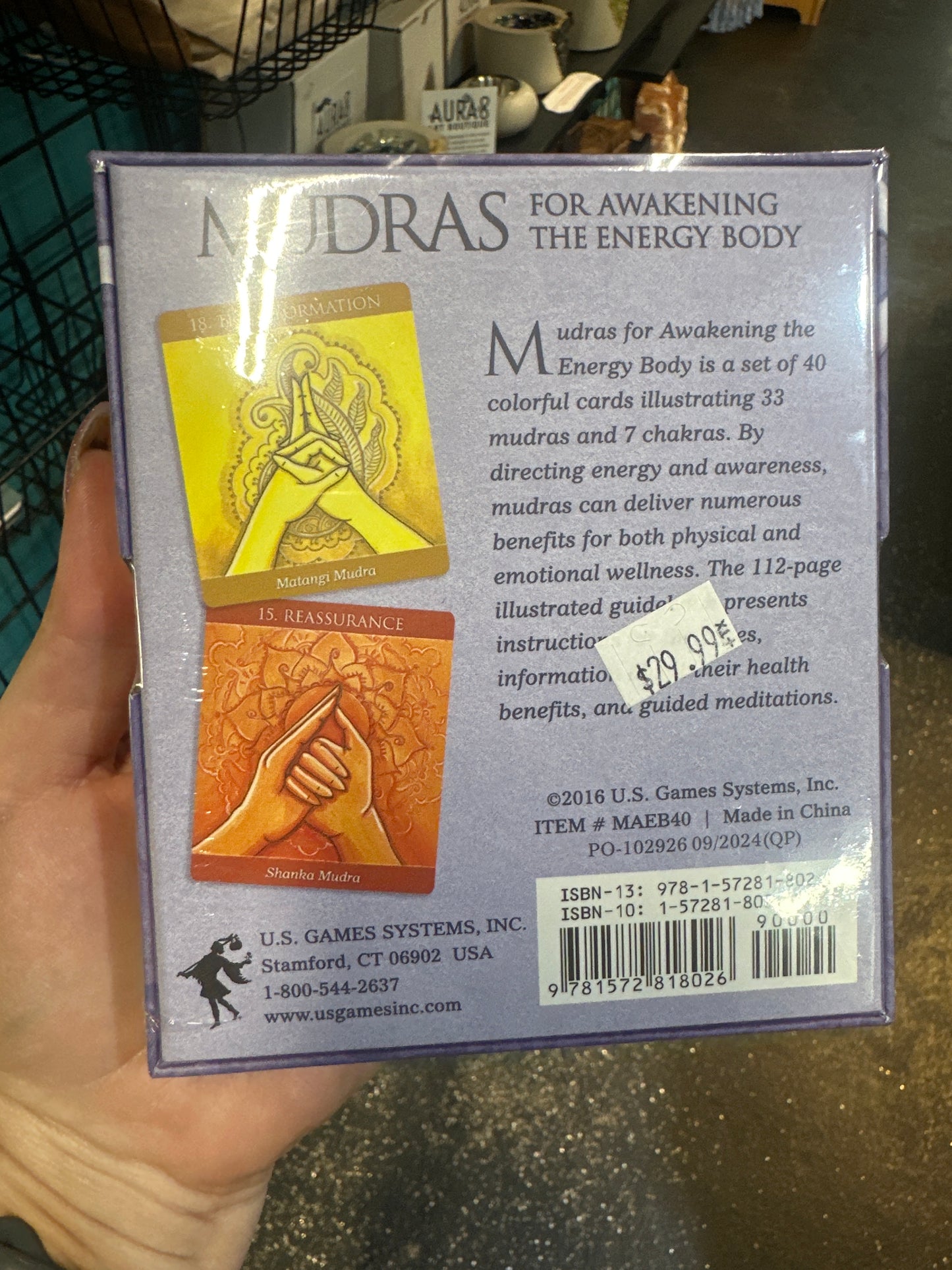 Mudras for awakening the energy body deck & book set