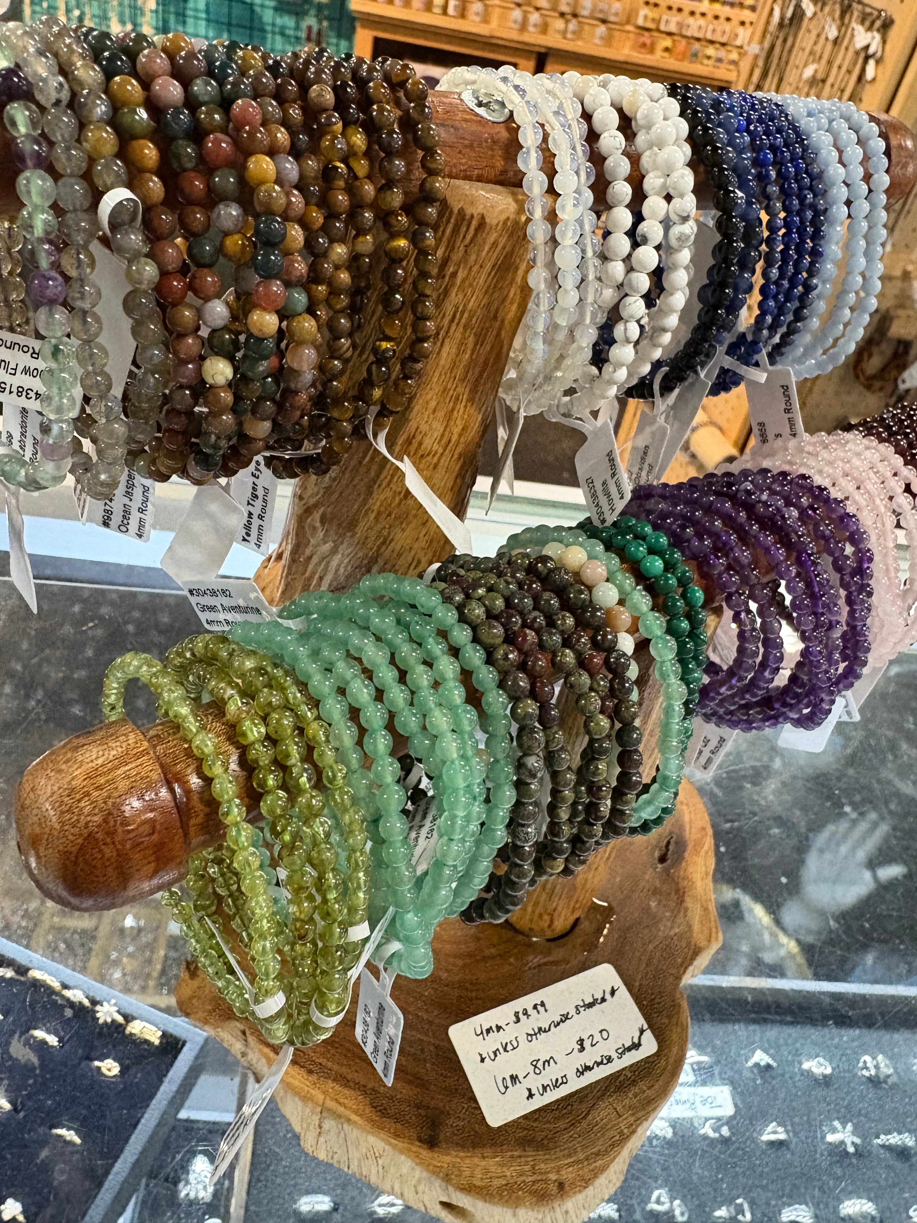 4mm Crystal Bead Bracelet