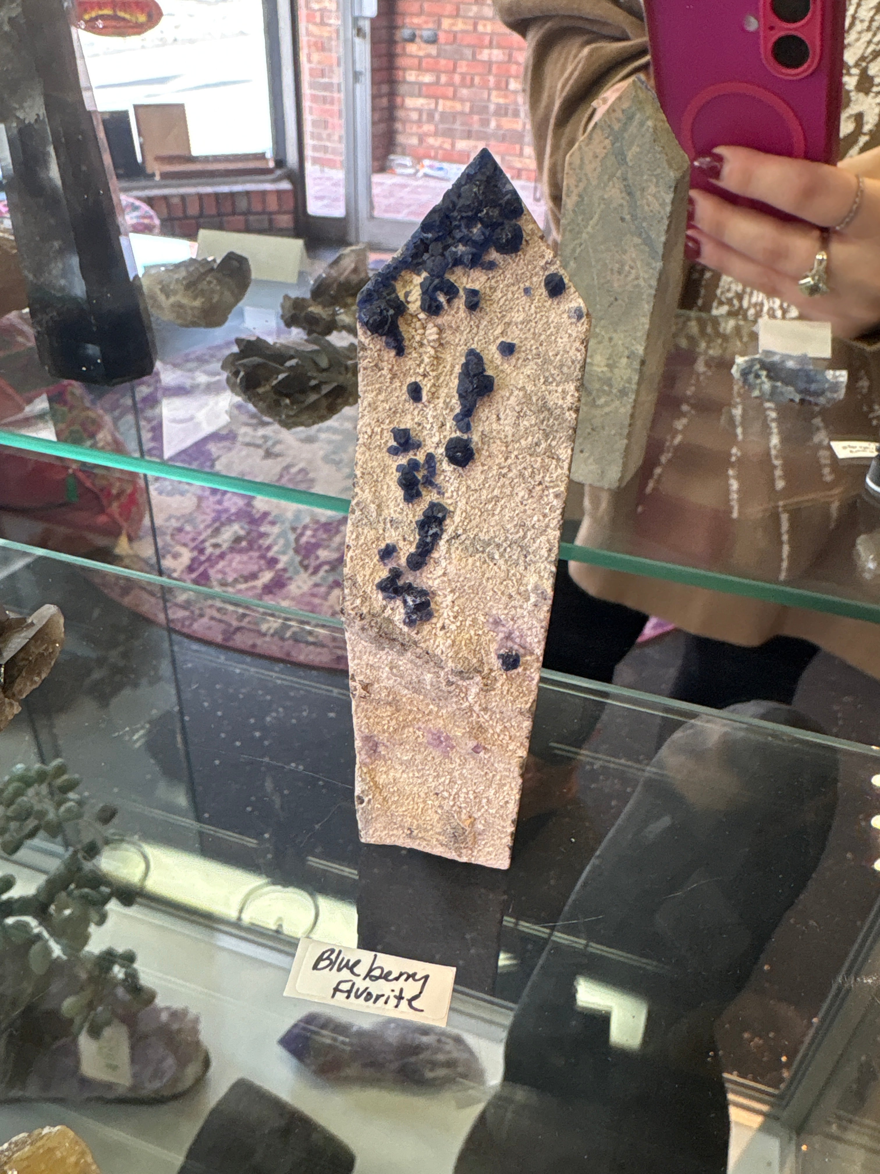 Blueberry Fluorite Point