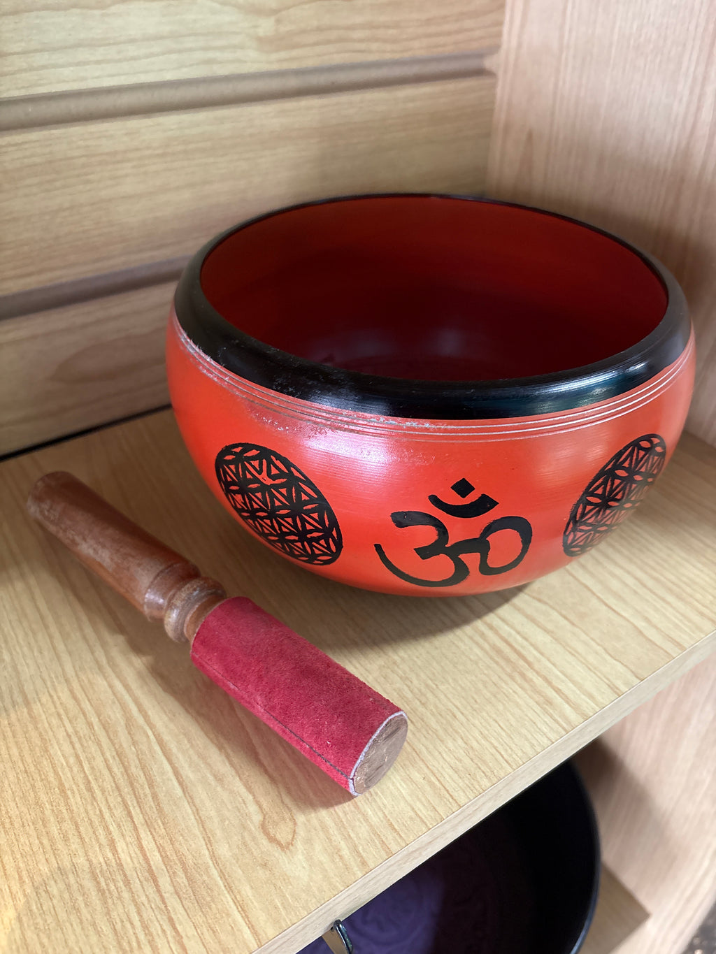 Om & Flower of Life Sacral Chakra Singing Bowl