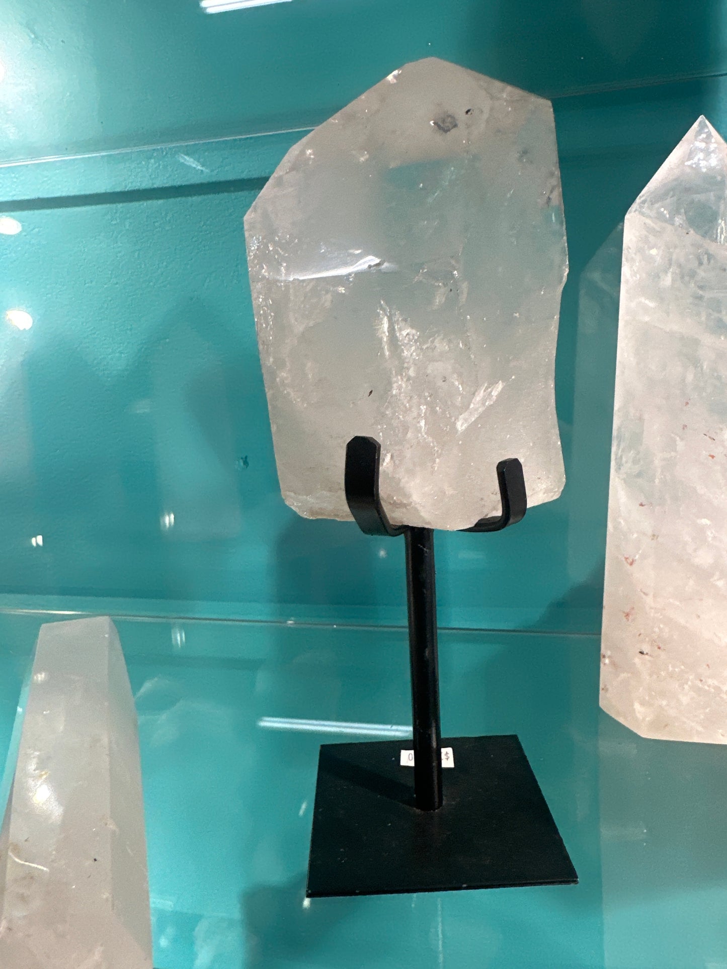 Clear Quartz Tower on stand