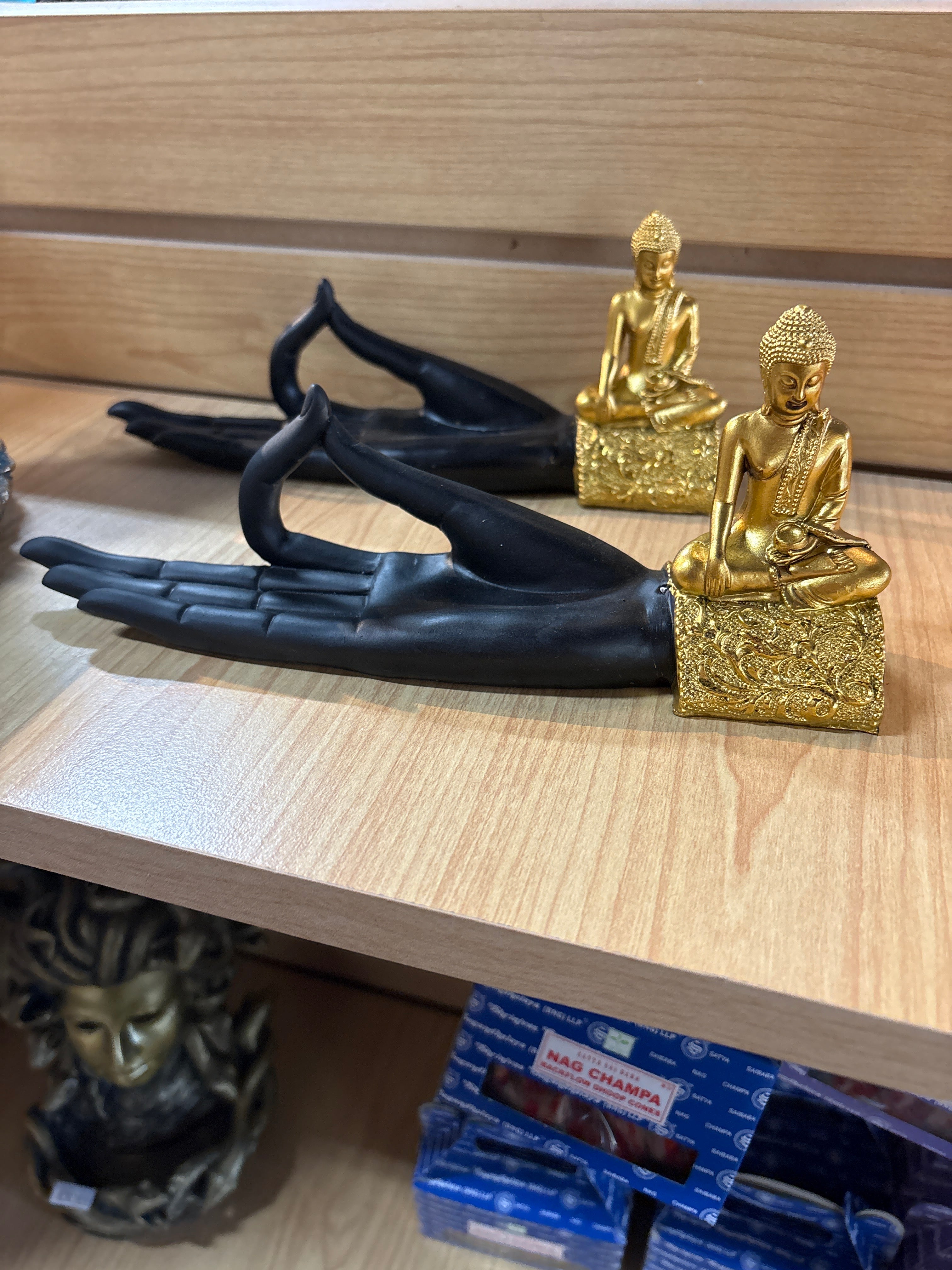 Gold Buddha Hand Stick/Multi purpose Incense Burner