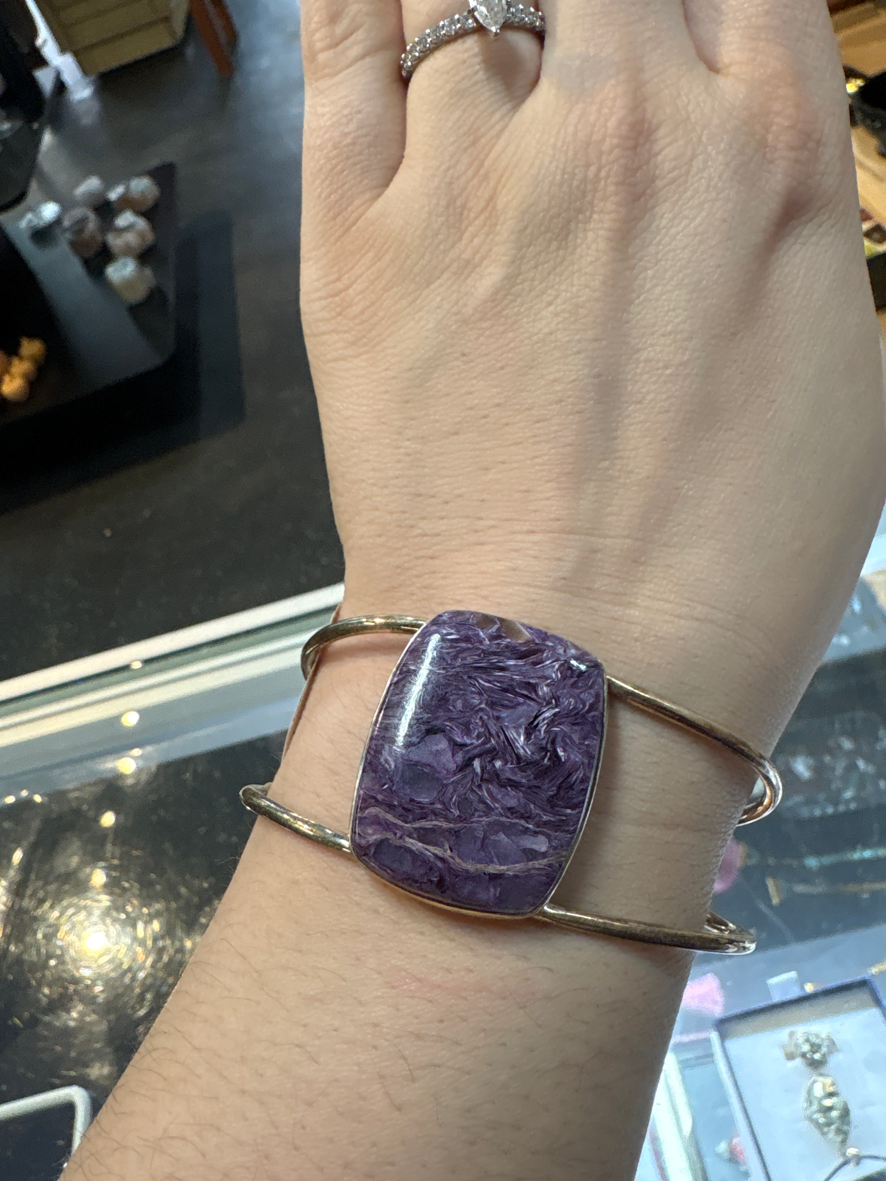 Charoite Sterling Silver Bracelet