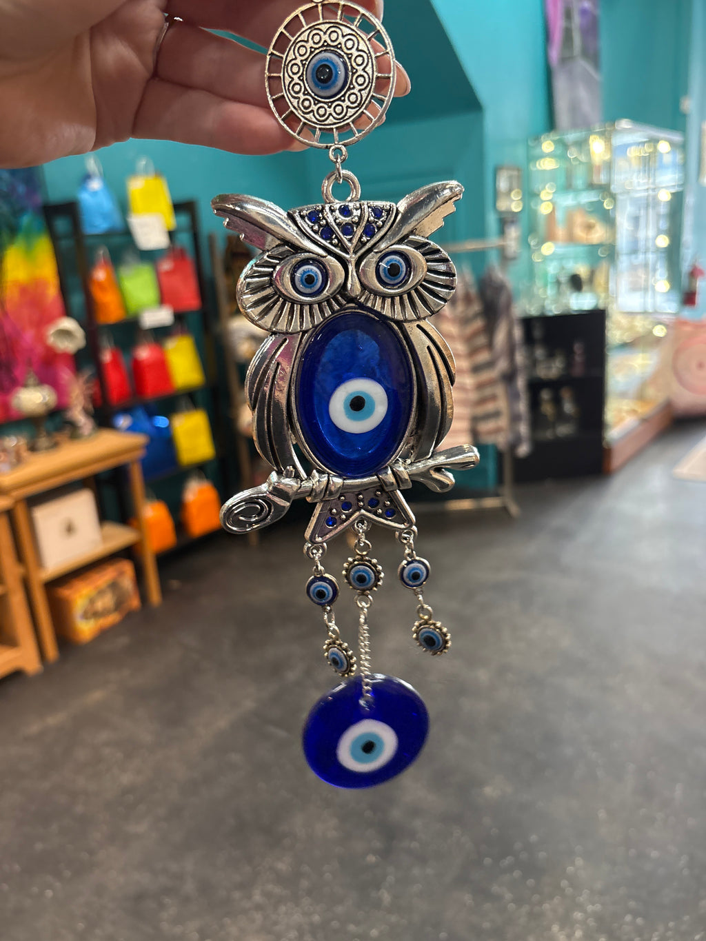 Evil Eye Wall Hanging Owl