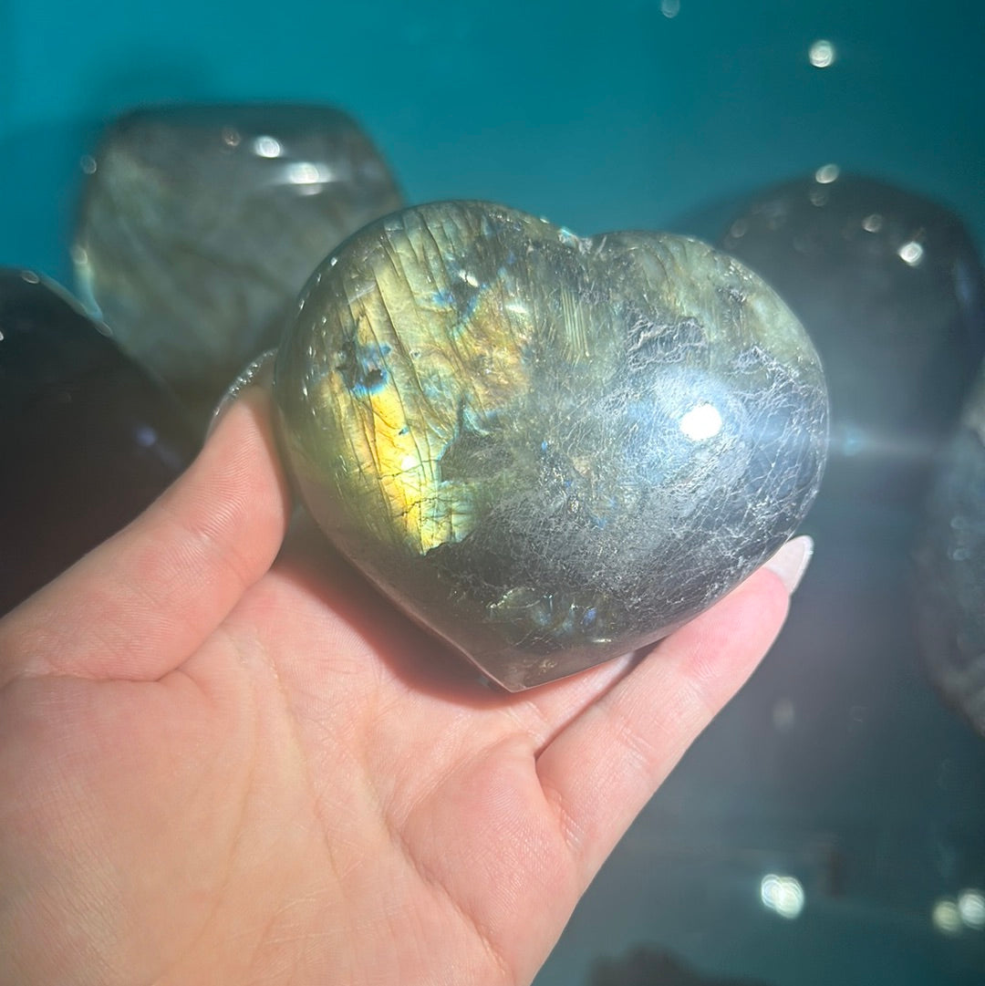 Labradorite Heart