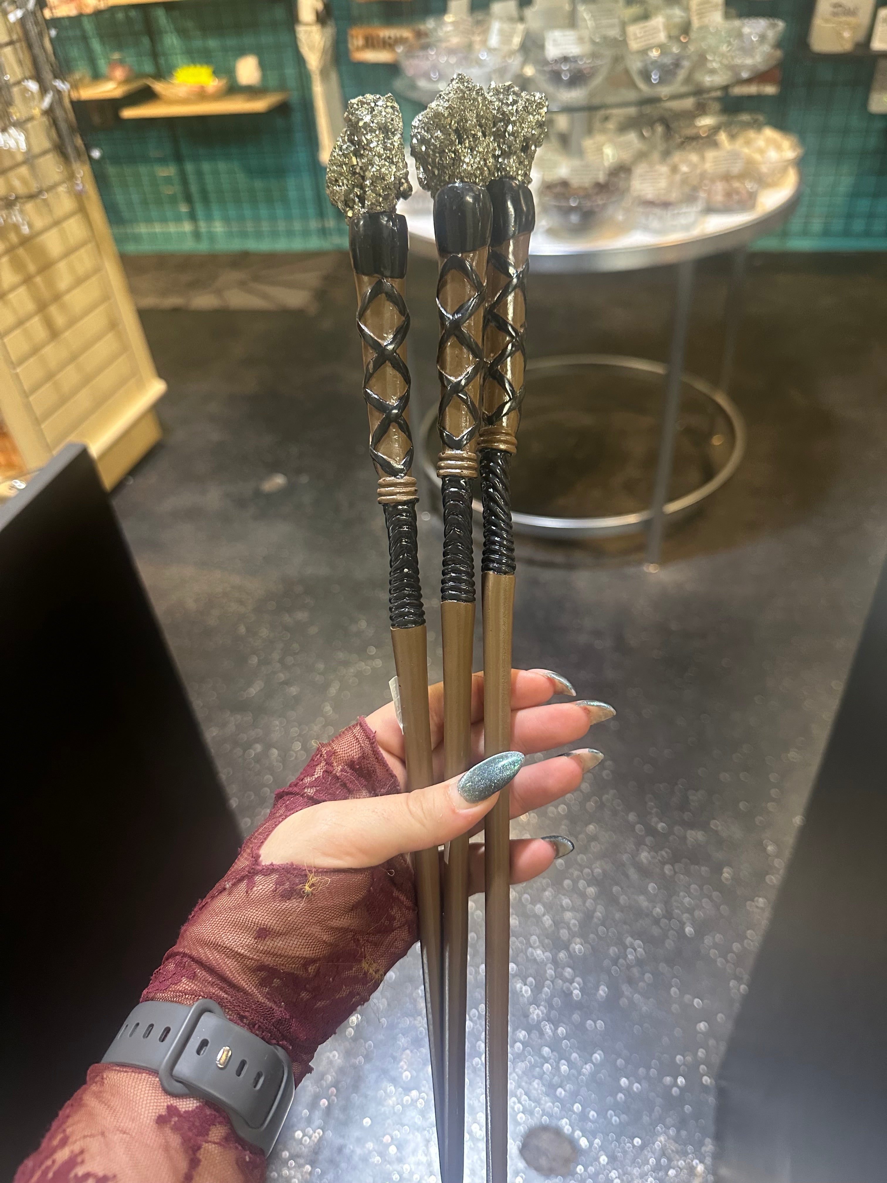 Pyrite Crystal Enchantment Wand