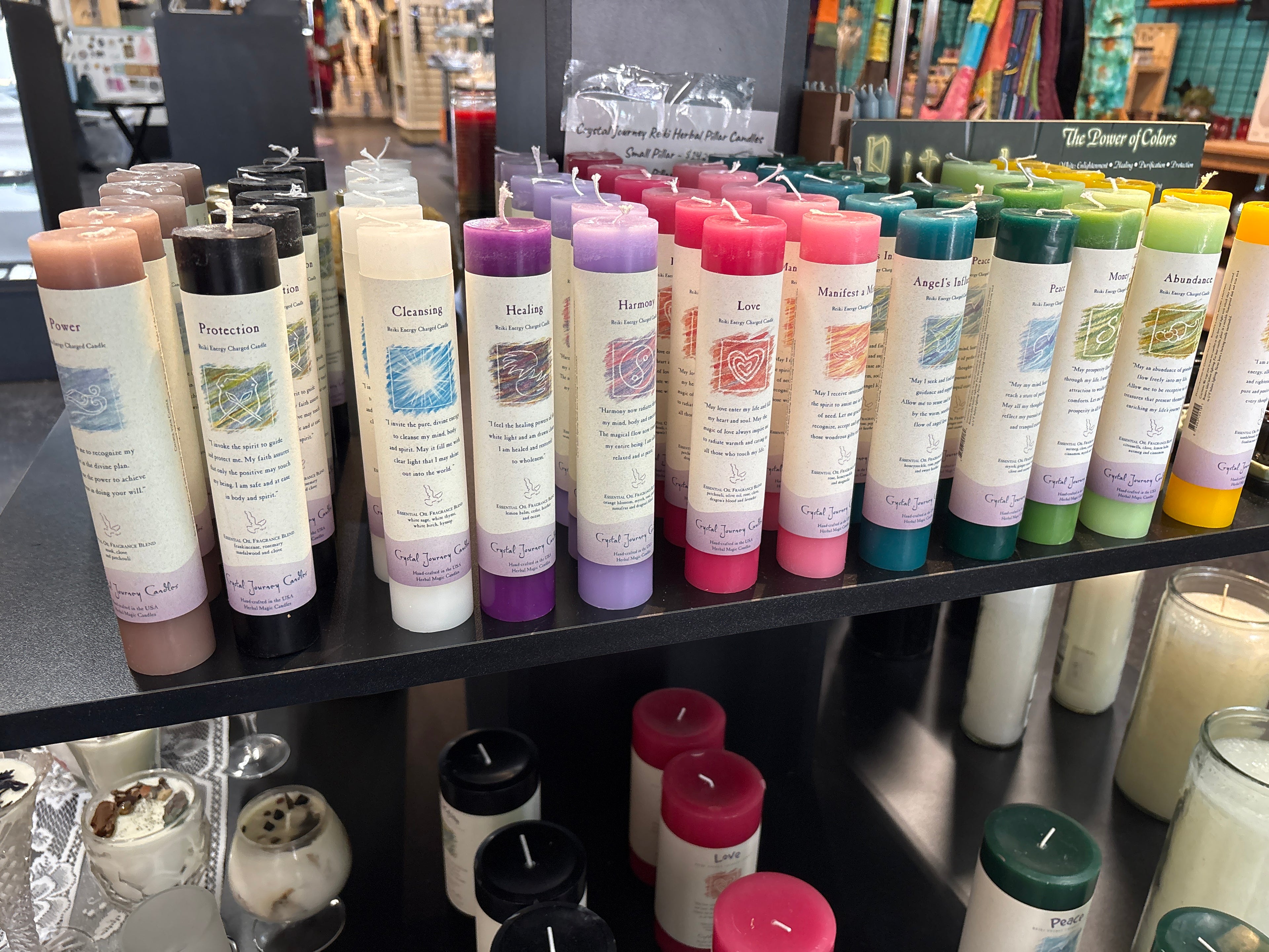 Crystal Journey Reiki Pillar Candles