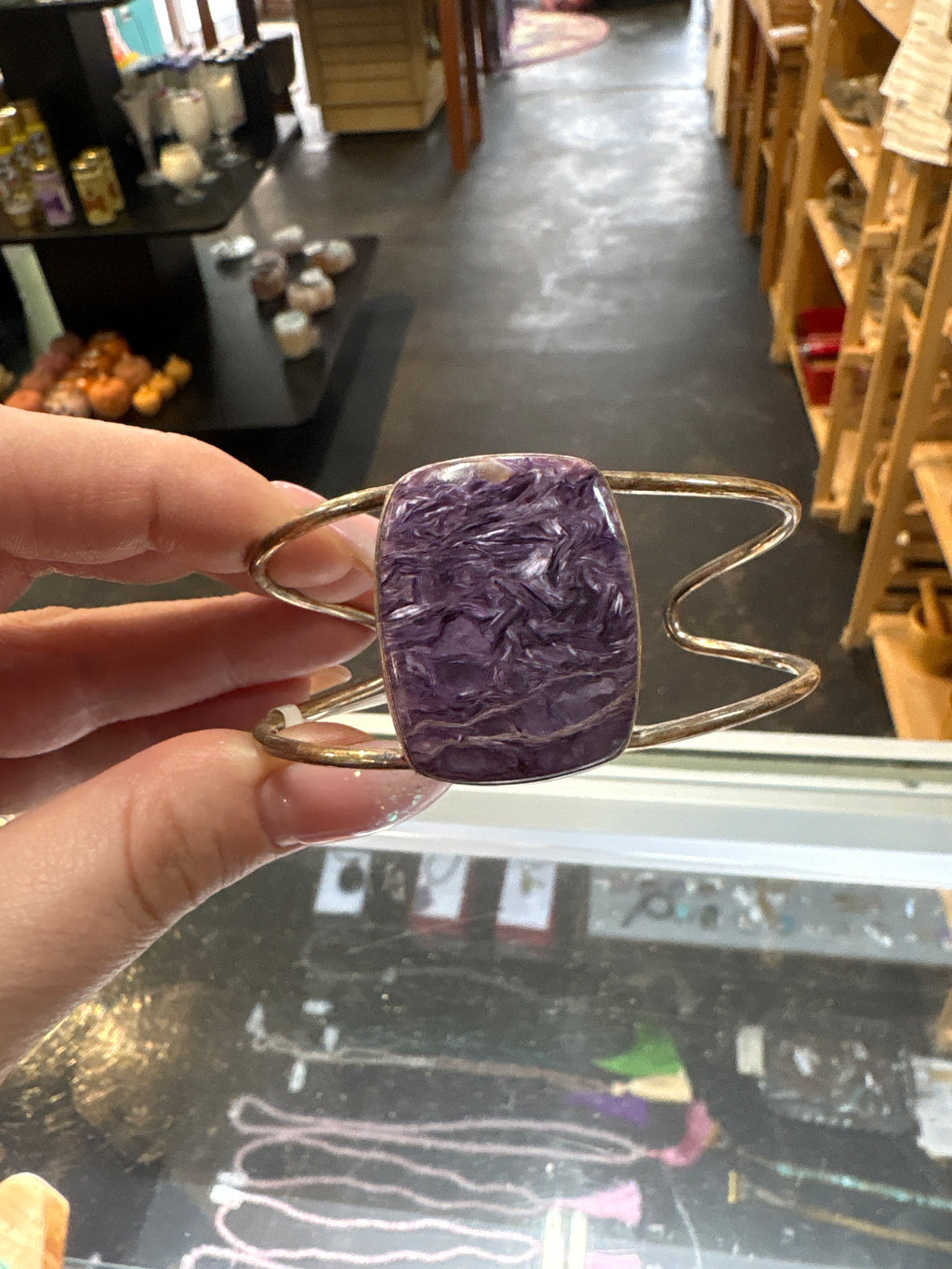 Charoite Sterling Silver Bracelet