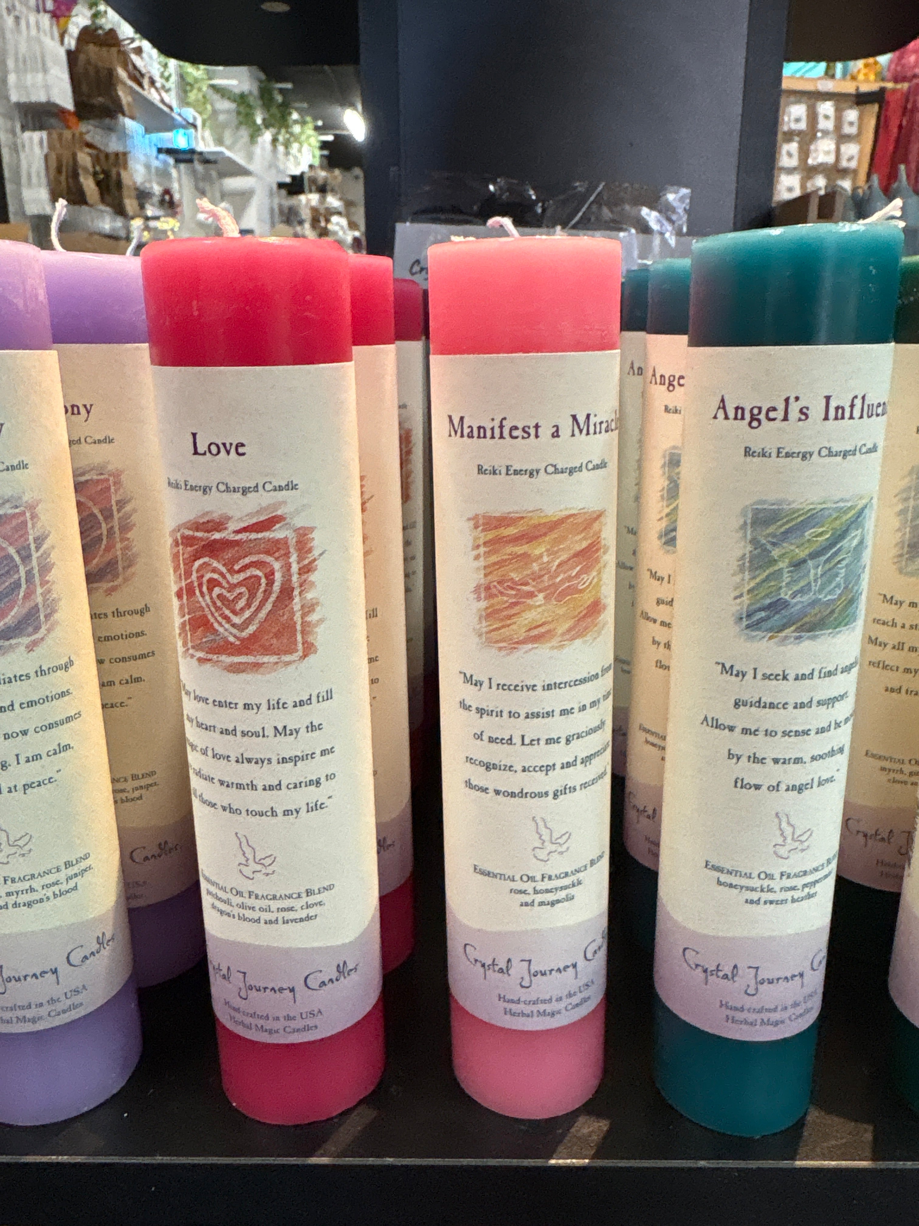 Crystal Journey Reiki Pillar Candles