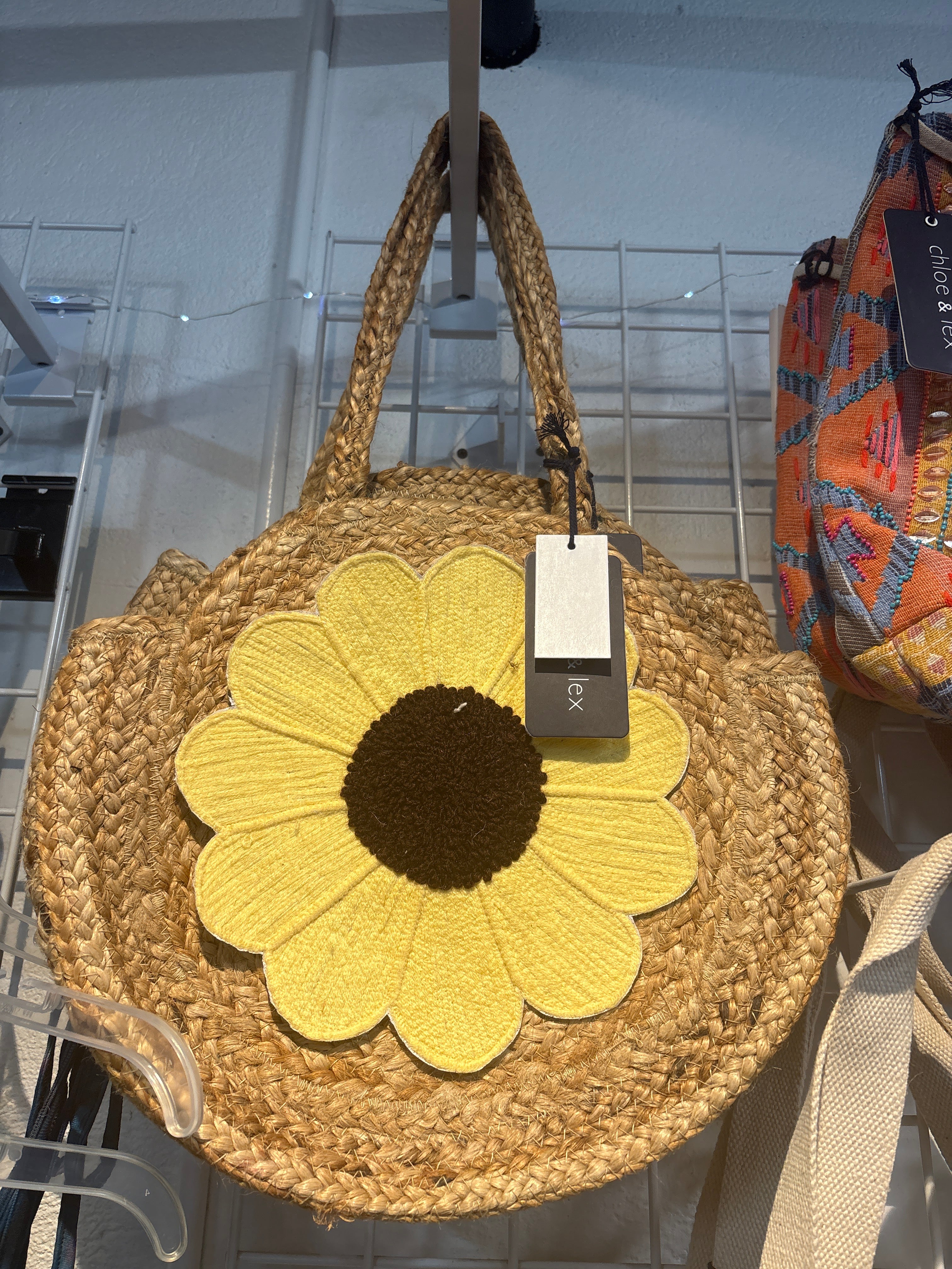 Cotton Jute Daisy Bag