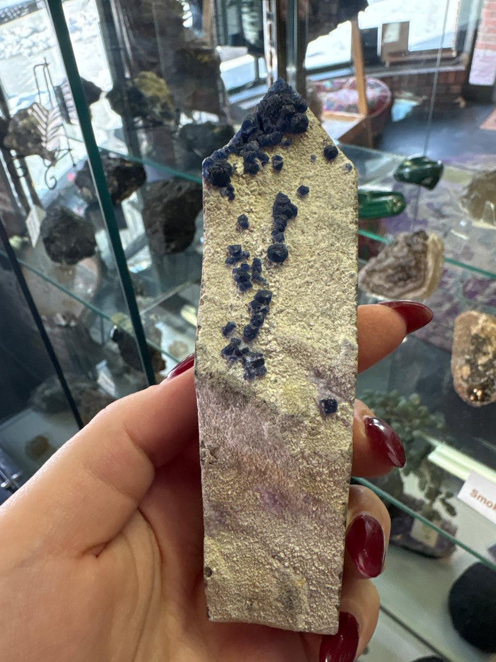 Blueberry Fluorite Point