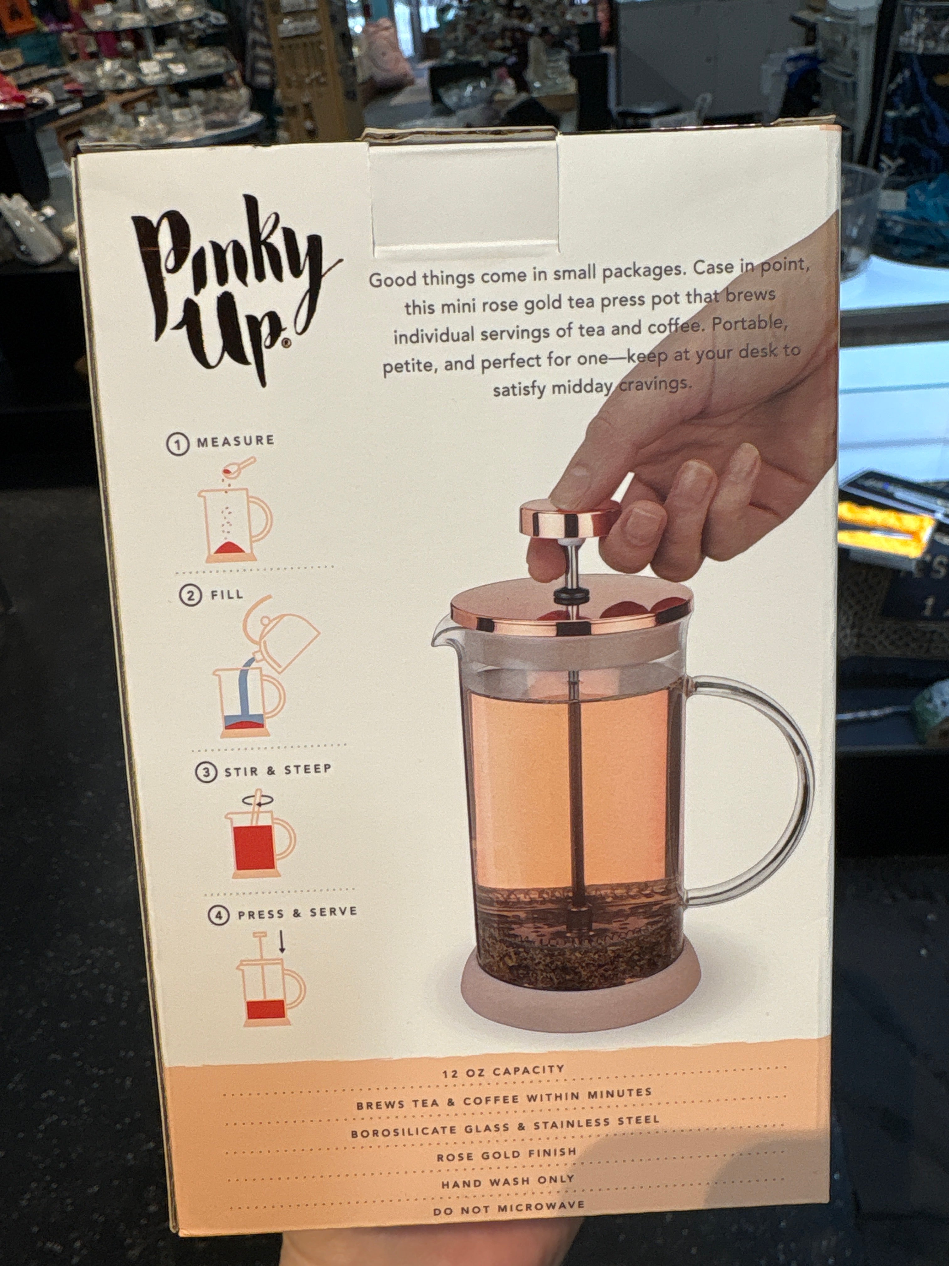 Pinky Up Riley Tea Press Pot