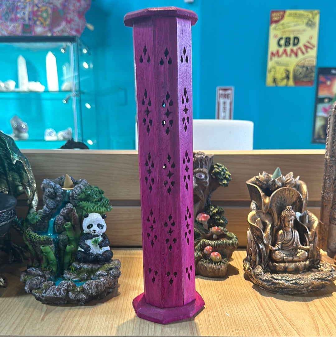 Pink Stand-up Coffin Incense Burner