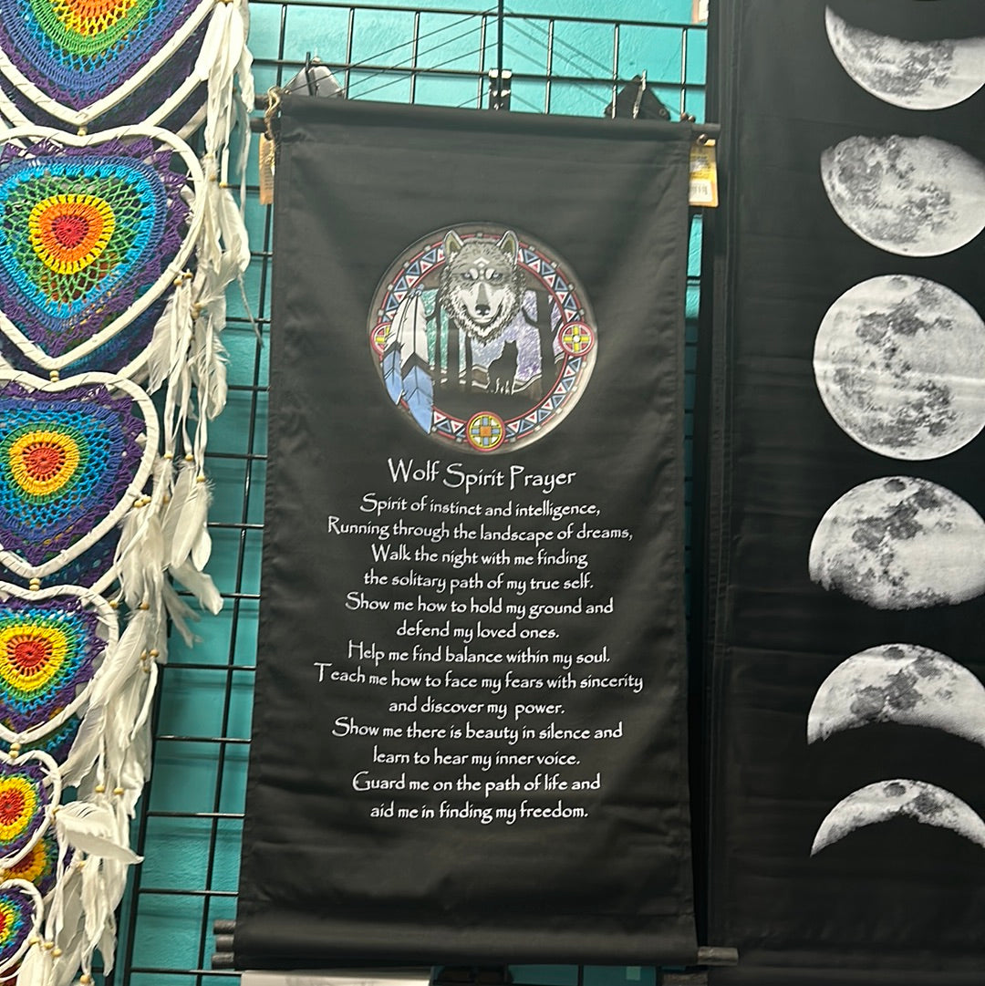 Wolf Spirit Prayer Banner
