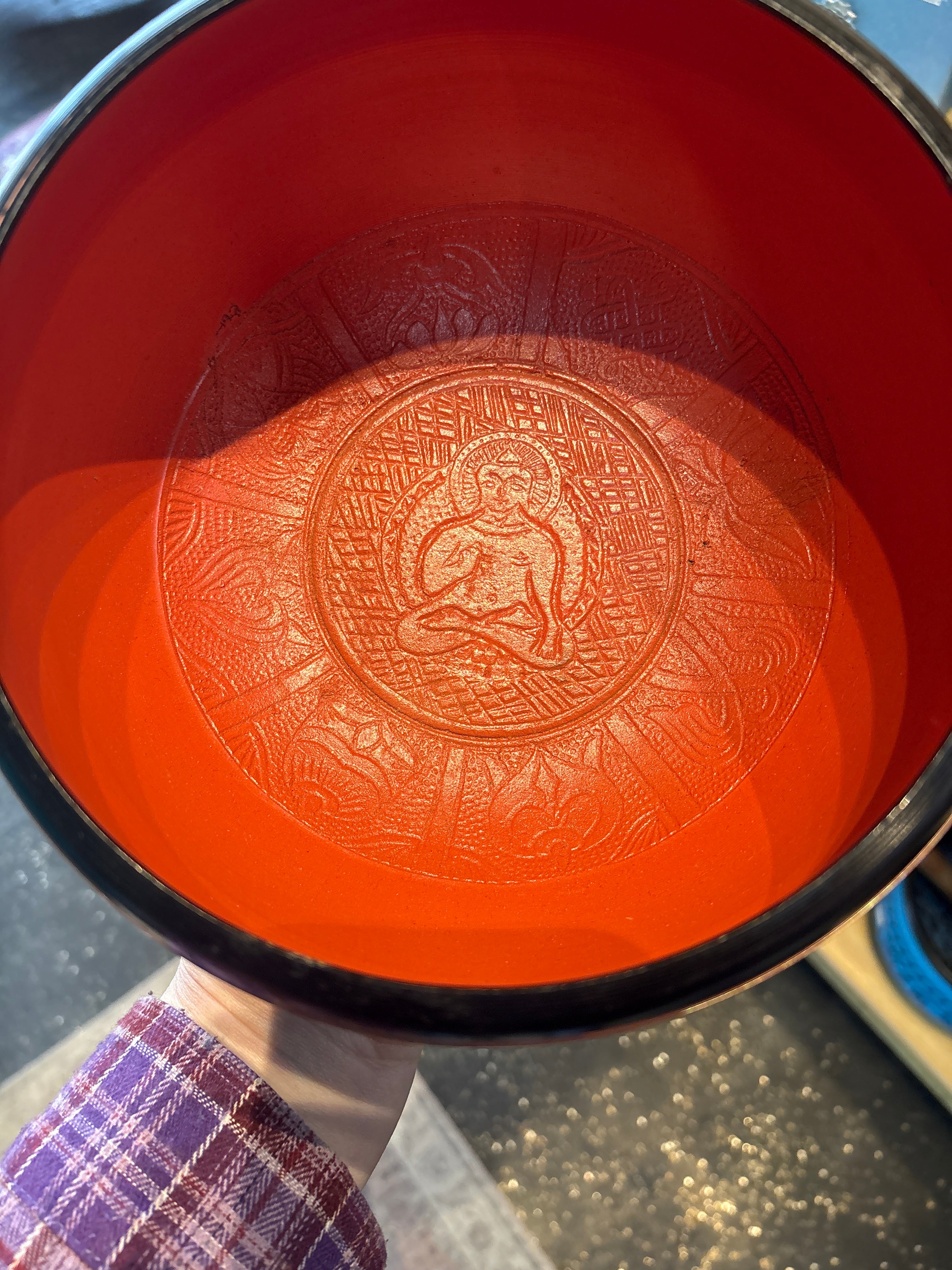 Om & Flower of Life Sacral Chakra Singing Bowl