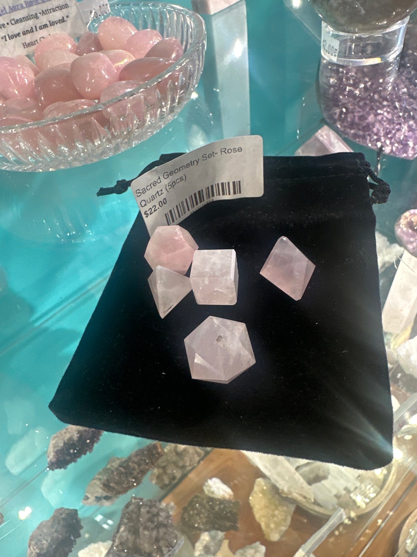 Sacred Geometey Set - Rose Quartz