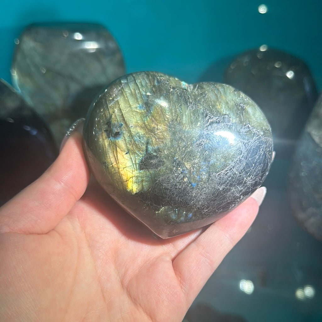 Labradorite Heart