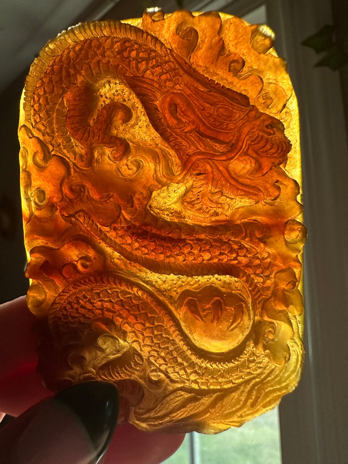 Baltic Amber Dragon Carving