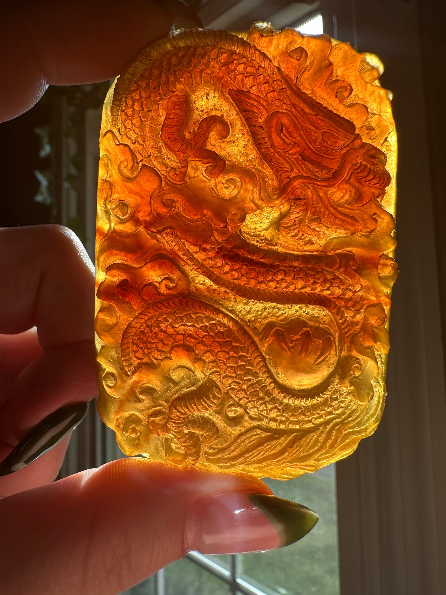 Baltic Amber Dragon Carving