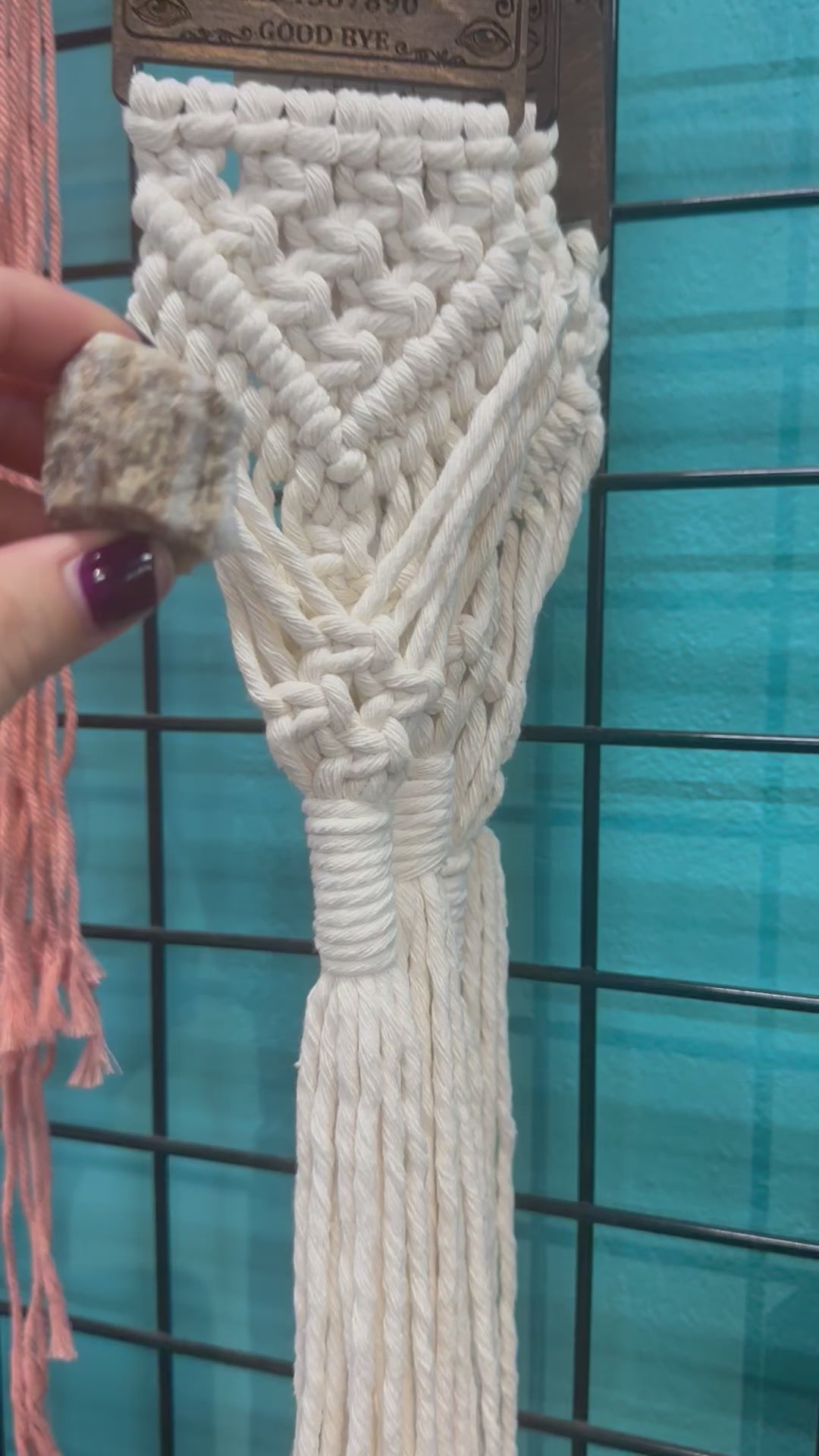 Ouija Air Plant & Crystal Holder Macrame