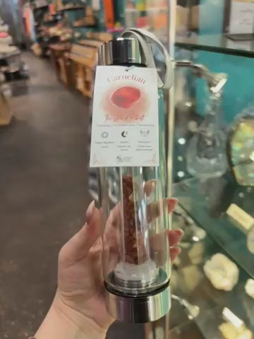 Crystal Point Glass Water Bottle