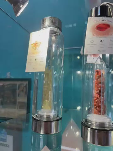 Crystal Point Glass Water Bottle