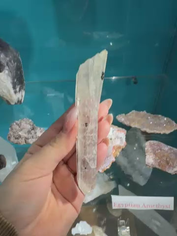 Clear Quartz & Hematite Point