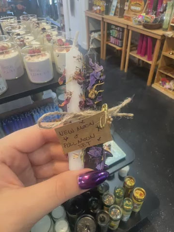 New Moon + Full Moon Dressed Candles