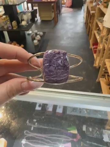 Charoite Sterling Silver Bracelet
