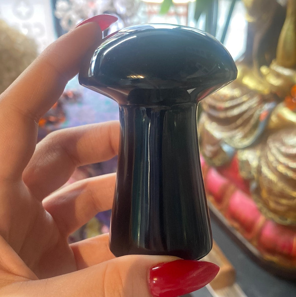 Obsidian Mushroom Large